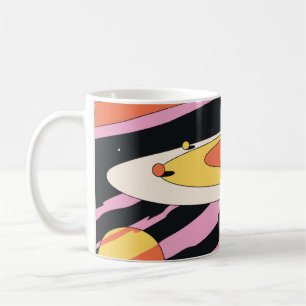 Abstrakte Illustration im psychedelischen Raum, Ge Kaffeetasse