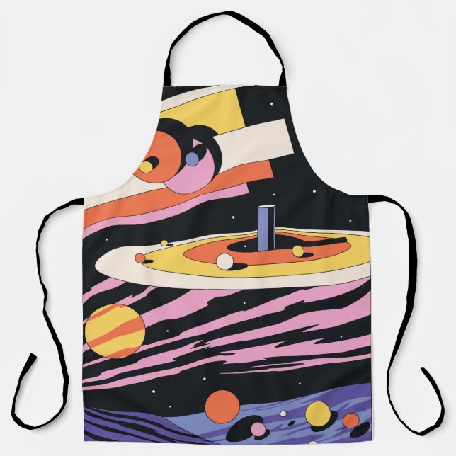 Abstrakte Illustration im psychedelischen Raum, Ge Schürze (Vorderseite)