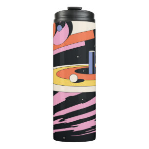 Abstrakte Illustration im psychedelischen Raum, Ge Thermosbecher