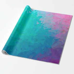 Abstrakte Illustration von grünem impressionistisc Geschenkpapier