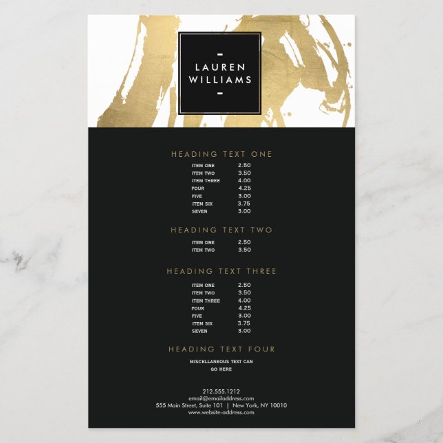 Abstrakte Imitate Goldschmiedemarken auf Weiß Flyer (Vorne)