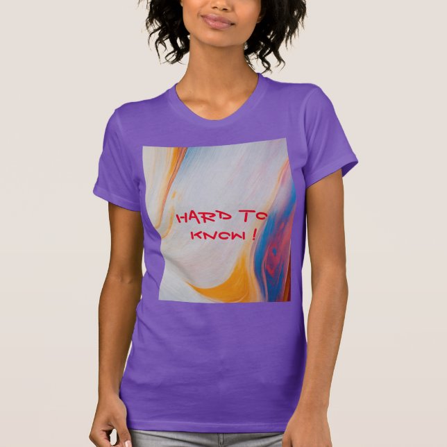 "Abstrakte Intrigen: Typografie auf W T-Shirt (Vorderseite)