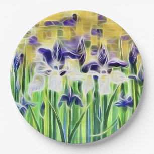 Abstrakte Iris-Papier-Servietten Pappteller