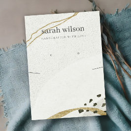 Abstrakte Ivory Black Gold-Kette Earring Display Visitenkarte