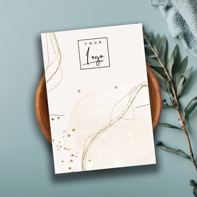 Abstrakte Ivory-Gold-Fußball-Sammelwerbung Visitenkarte (Von Creator hochgeladen)