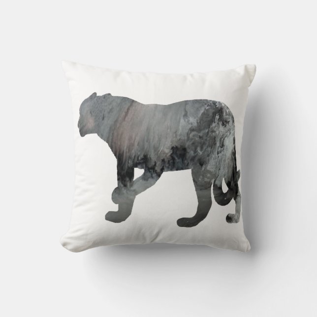 Abstrakte Jaguar-Silhouette Kissen (Vorderseite)