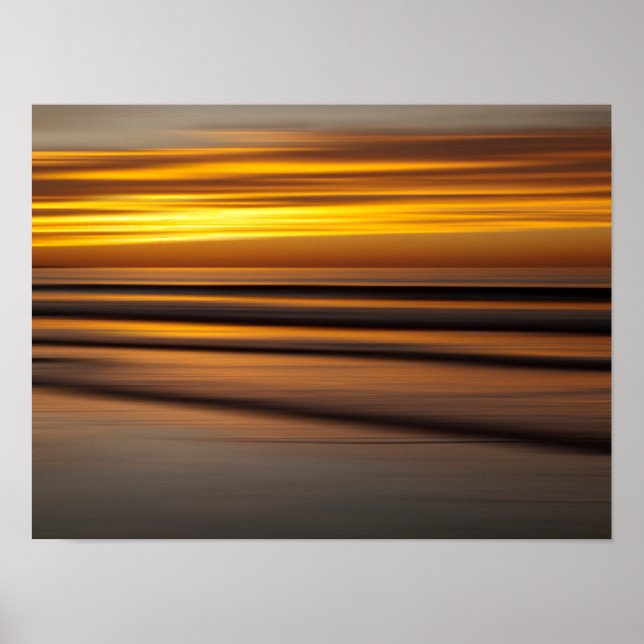 Abstrakte Jahreszeit bei Sonnenuntergang, CA Poster (Vorne)