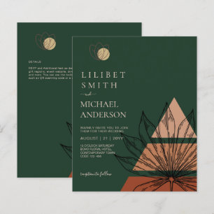 Abstrakte Japandi-Skandinavische Hochzeit