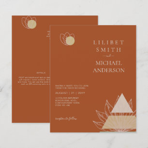 Abstrakte Japandi-Skandinavische Hochzeit