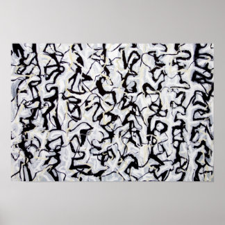 Abstrakte japanische Kalligrafie Poster