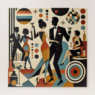 Abstrakte Jazzy Martinis und tanzende Cocktailpart