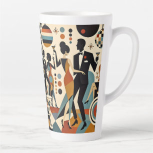 Abstrakte Jazzy Martinis und tanzende Cocktailpart Milchtasse