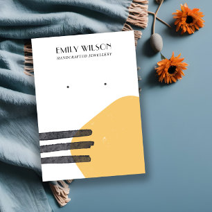 ABSTRAKTE JELLOW-SCHALTFLÄCHE STUDIEREN EARRING D VISITENKARTE