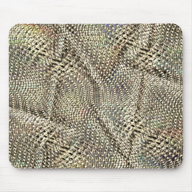 Abstrakte Jute mit leichter Metalltonschnur Mousepad (Vorne)