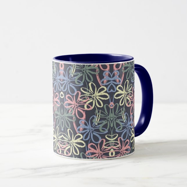 abstrakte Kaffee-Tasse Tasse (VorderseiteRechts)