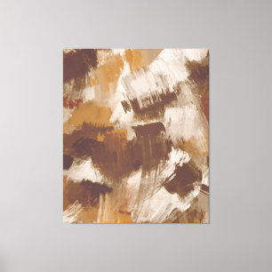 Abstrakte Kaffeefarben Paint Strokes Leinwanddruck
