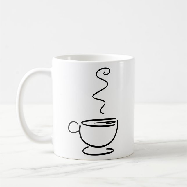 Abstrakte Kaffeegetränk-Illustration Kaffeetasse (Links)