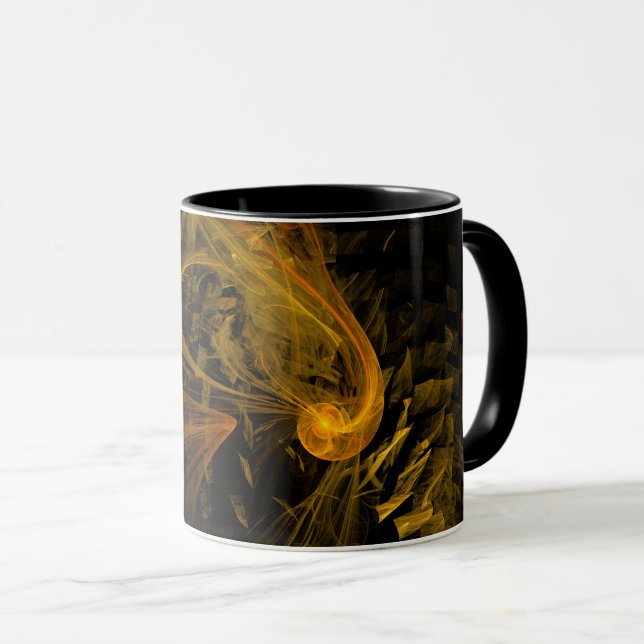 Abstrakte Kaffeepause Tasse (VorderseiteRechts)