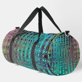 Abstrakte Kaleidoskopische Aqua Retro Boomerang Wa Duffle Bag