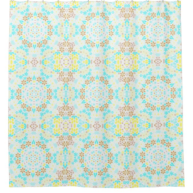 Abstrakte kaleidoskopische Blume Duschvorhang (Vorderseite)