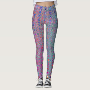 Abstrakte kaleidoskopische Retro-Boomerang-Wellen Leggings