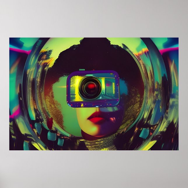 Abstrakte Kamera Sci-fi Poster (Vorne)