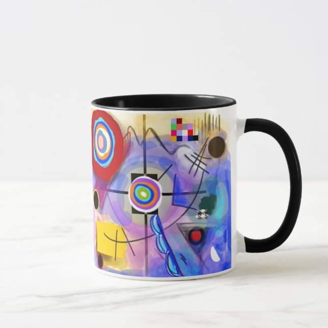 Abstrakte Kandinsky inspirierte Tasse (Rechts)