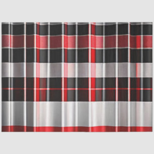 Abstrakte Karierte Kollektion aus Red Black Seidenpapier