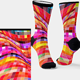 Abstrakte Karos mit geflecktem Licht Socken