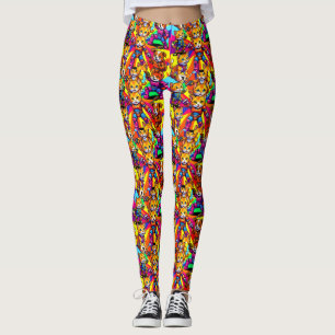 Abstrakte Kätzchen Welpen Leggings