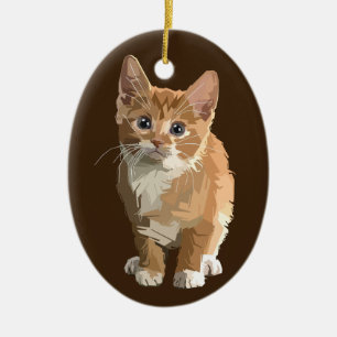 abstrakte Kätzchenporzellanverzierung Keramik Ornament