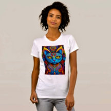Abstrakte Katze mit gelben Augen