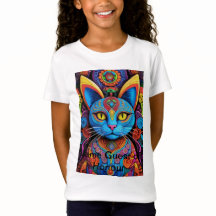 Abstrakte Katze mit gelben Augen