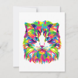 Abstrakte Katze Mitteilungskarte