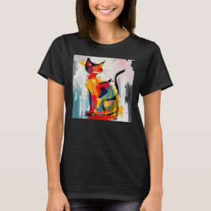 Abstrakte Katze T-Shirt
