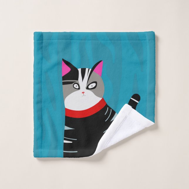 Abstrakte Katze Waschlappen (Waschlappen)