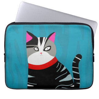Abstrakte Katzen-Laptop-Hülle Laptopschutzhülle