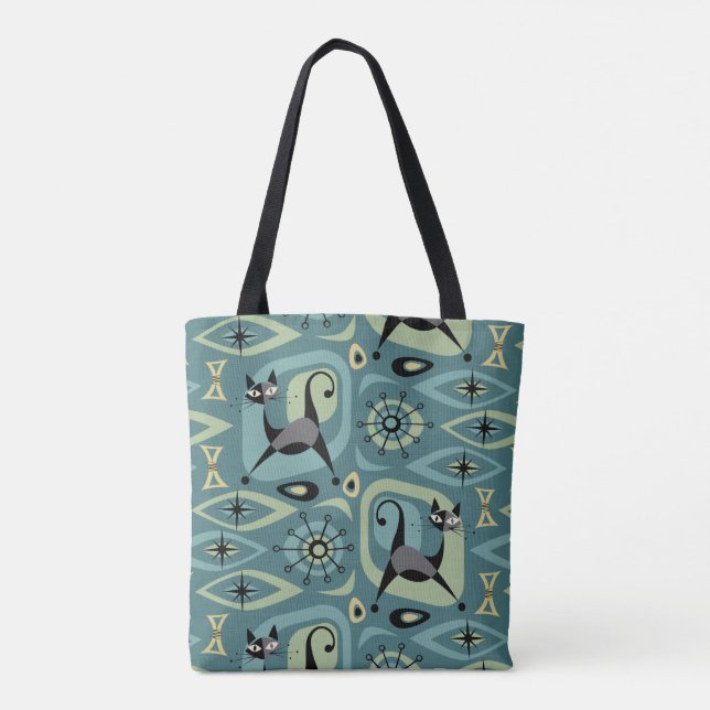 Abstrakte Katzenjacke Tasche (Rückseite)