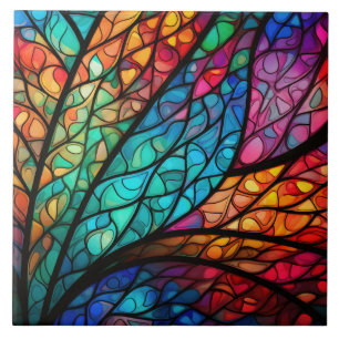 Abstrakte Keramik aus Radialglas Fliese