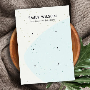 ABSTRAKTE KERAMIK BLAUE WAVE 3 STUDIERENDE ANGABE VISITENKARTE