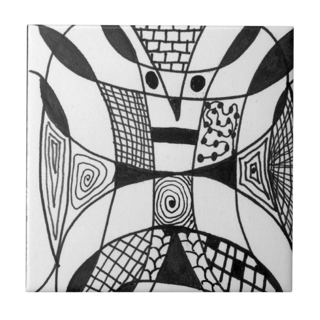 Abstrakte Keramik Tile Fliese (Vorderseite)