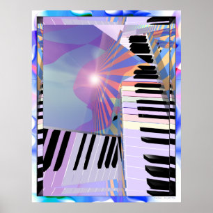 Abstrakte Keyboards und Streifen Poster