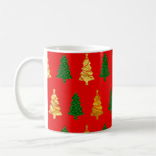 Abstrakte Kiefern mit Folientextur Nahtloses Weihn Kaffeetasse
