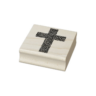 abstrakte Kies-Kreuz-Briefmarke Gummistempel