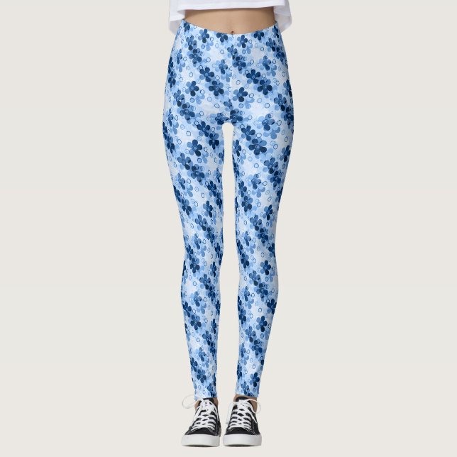 Abstrakte Kinder niedlich Cartoon Blume Blumenstra Leggings (Vorderseite)