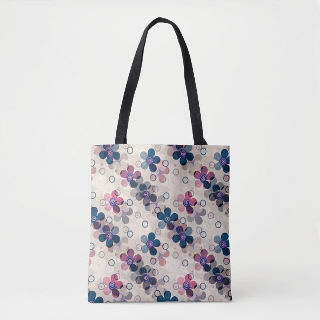 Abstrakte Kinder niedlich Cartoon Blume Blumenstra Tasche (Vorderseite)
