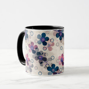 Abstrakte Kinder süße Cartoon-Blumen florale Retro Tasse