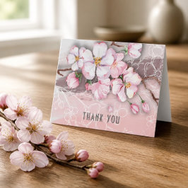 Abstrakte Kirschblüten Dankeschön Karte