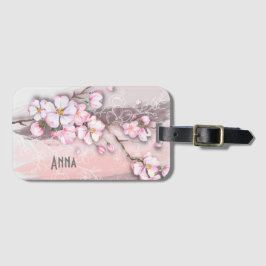 Abstrakte Kirschblüten Personalisierte Gepäckmarke Gepäckanhänger