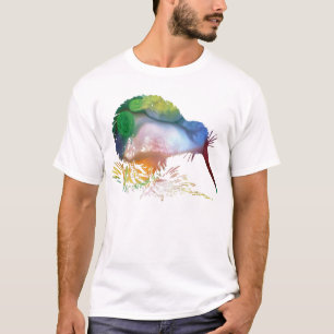 Abstrakte Kiwi-Silhouette T-Shirt